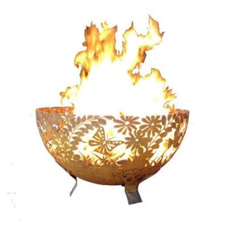 GARDENCONTROL Garden Fire Bowl, Rust Metal - Large GA2659172